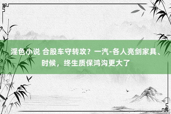 淫色小说 合股车守转攻？一汽-各人亮剑家具、时候，终生质保鸿沟更大了