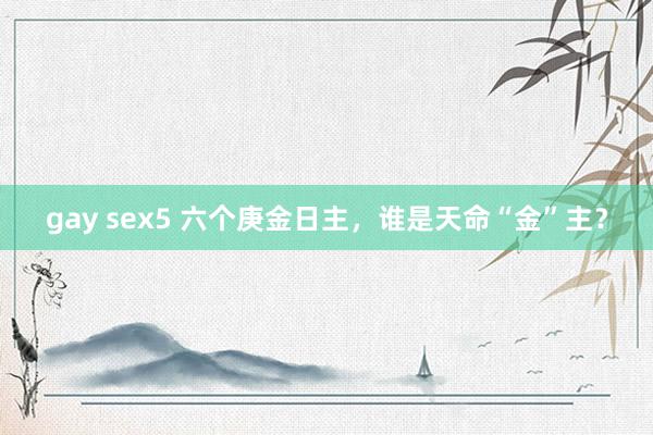 gay sex5 六个庚金日主，谁是天命“金”主？